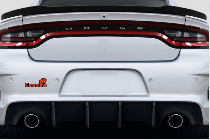 Dodge tailgate trunk rear emblem with Cummins Smoke logo