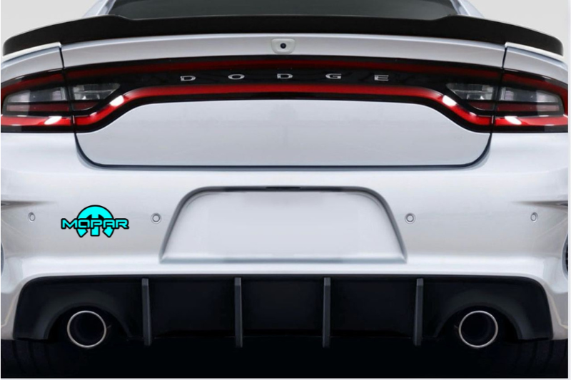 Dodge tailgate trunk rear emblem with Mopar logo (type 22) Dodge emblems decoinfabric