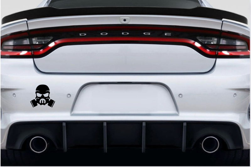 Dodge tailgate trunk rear emblem with Lethal Mopars logo Dodge emblems decoinfabric