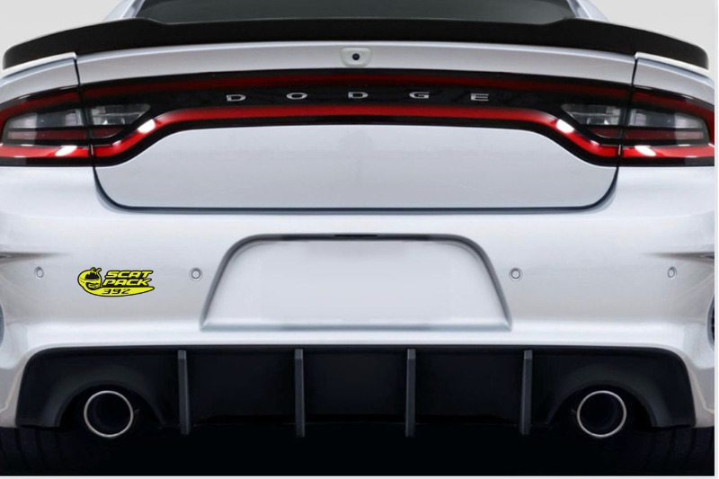Dodge tailgate trunk rear emblem with 392 Scat Pack logo (Type 2) Dodge emblems decoinfabric