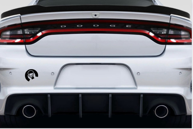 Dodge tailgate trunk rear emblem with MOPAR SKULL logo (Type 11)