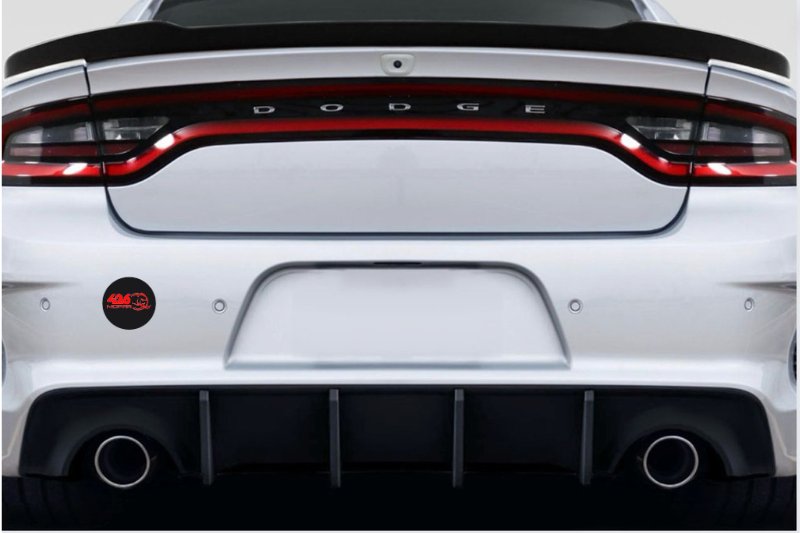 Dodge tailgate trunk rear emblem with 426 Mopar Hellephant logo (Type 2) Dodge emblems decoinfabric