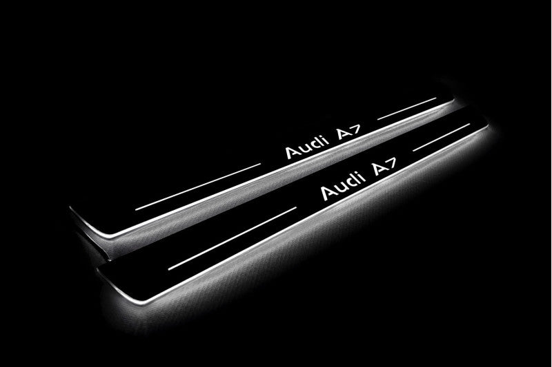Audi A7 C7 2010-2018 Led Sill Plates With Logo Audi A7 Audi Led Door Sills opdesign