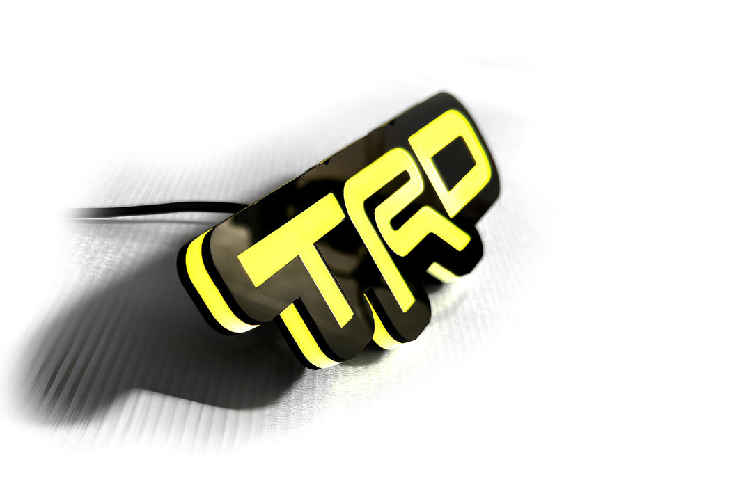 Toyota Illuminated LED Radiator Grille Emblems and Badges with TRD logo Toyota Led Emblems decoinfabric