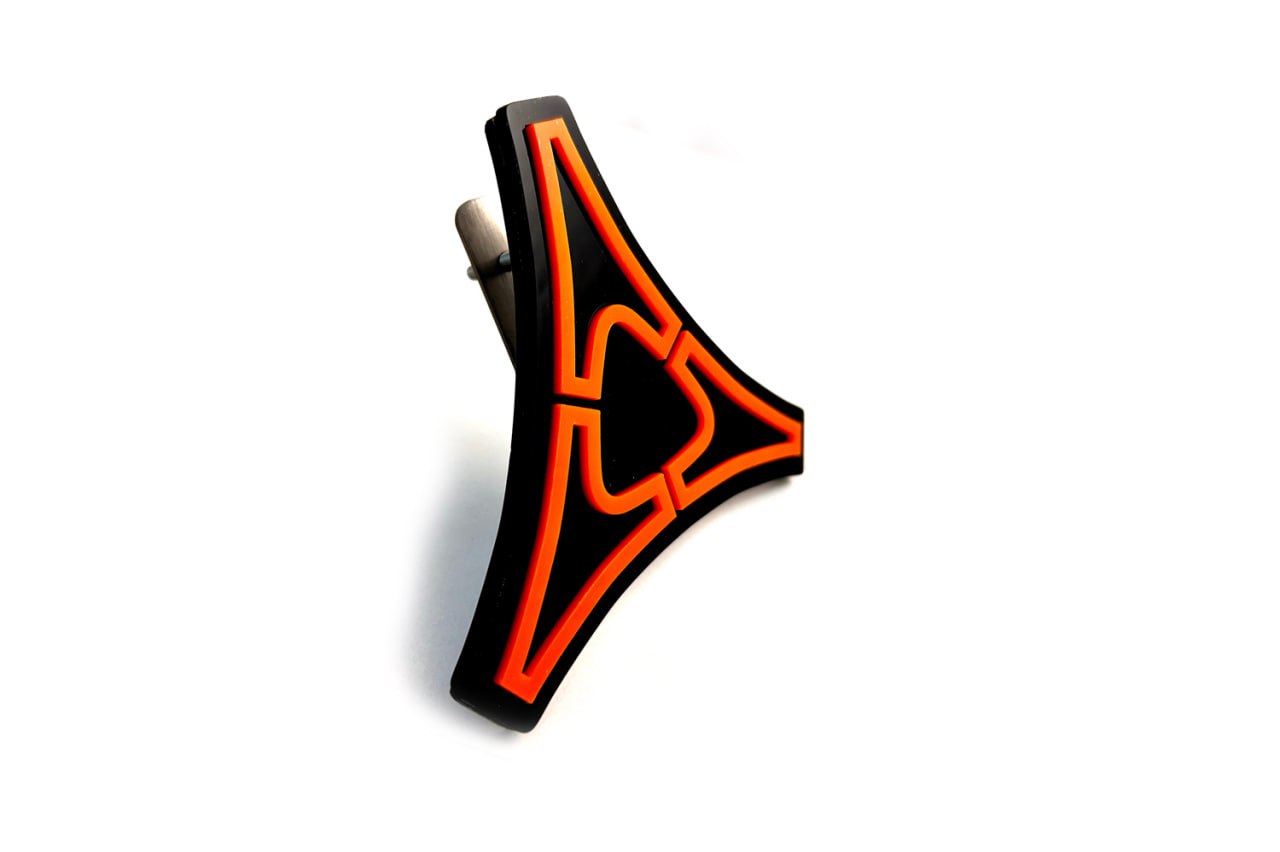 DODGE Radiator grille emblem with Reflective Fratzog logo Dodge emblems decoinfabric