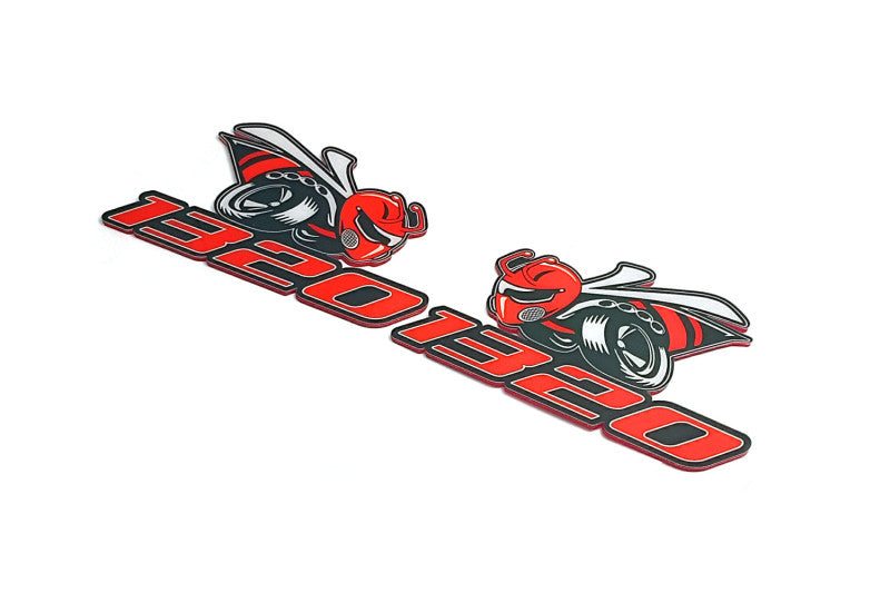 DODGE emblem for fenders with 1320 Scat Pack logo Dodge emblems decoinfabric RED RED