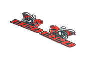 DODGE emblem for fenders with 1320 Scat Pack logo Dodge emblems decoinfabric RED RED