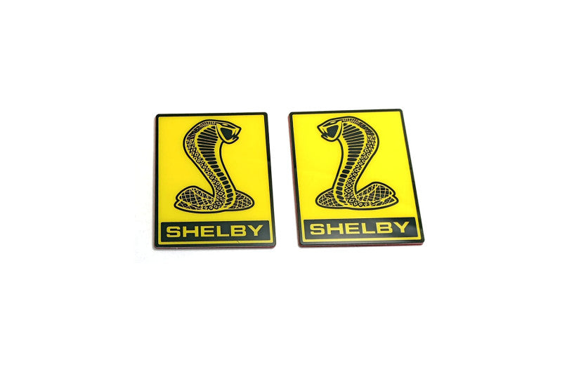 Ford Mustang emblem for fenders with Snake Shelby logo