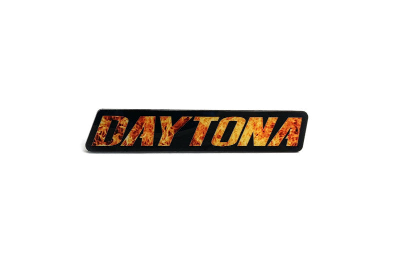 Dodge Challenger trunk rear emblem between tail lights with Daytona Fire logo Dodge emblems decoinfabric