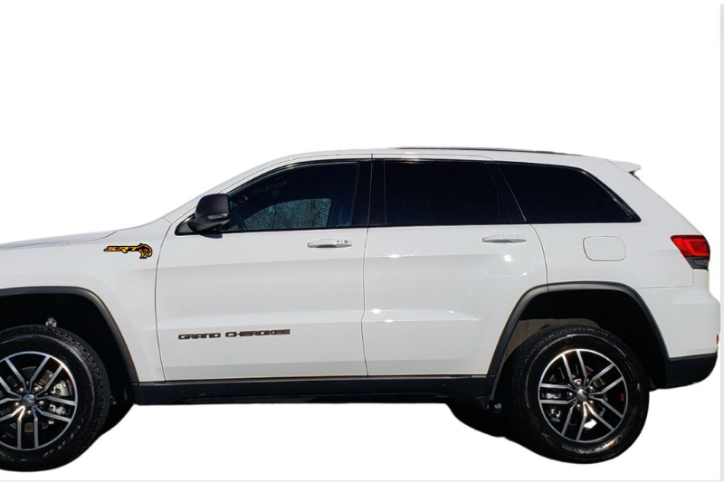 Jeep emblem for fenders with SRT Hellcat Fire logo Jeep emblems decoinfabric