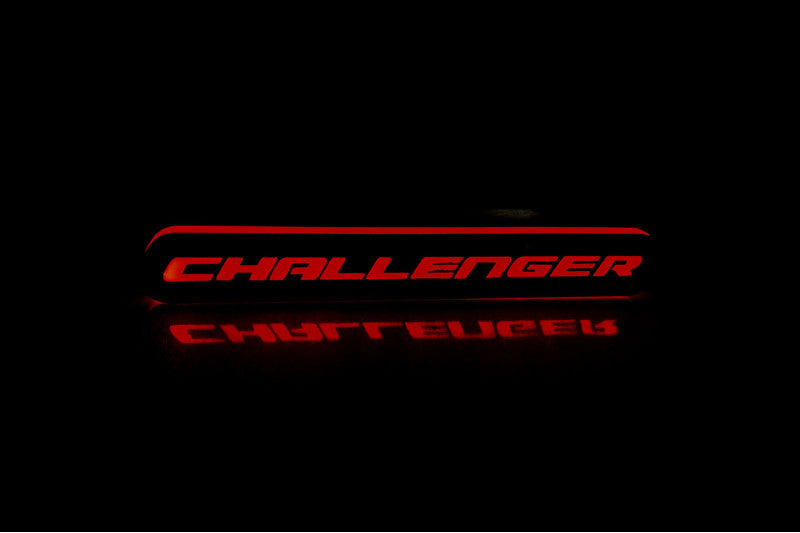 Dodge Illuminated LED Radiator Grille Emblems and Badges with Challenger (type 1) logo Dodge Led emblems decoinfabric
