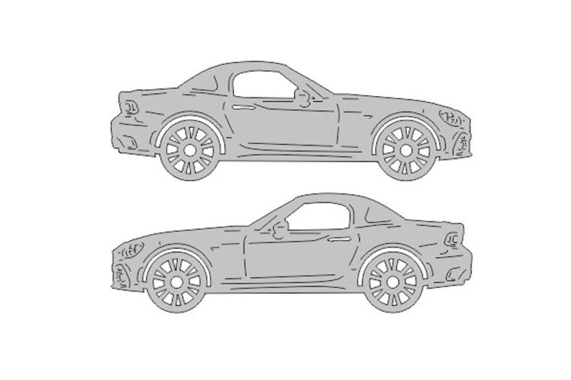 Fiat 124 Spider (2016+) Floor Mat Emblem Set – Stainless Steel Badges Car Mats Badges Decoin