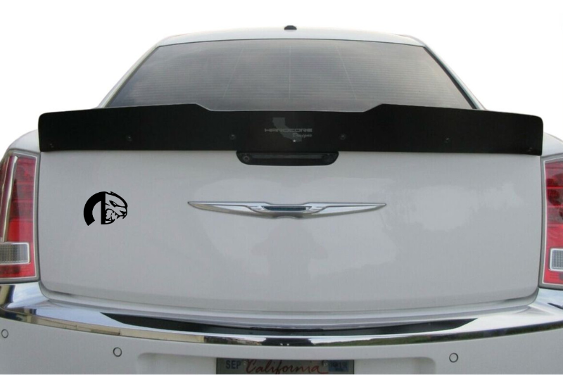 Chrysler Emblem & Badge Set - Grille and Tailgate Mopar Hellcat logo Chrysler emblems decoinfabric BLACK