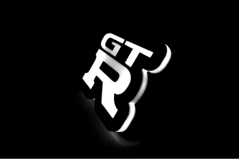 Nissan Illuminated LED Radiator Grille Emblems and Badges with GT-R (type 2) logo Nissan Led Emblems decoinfabric