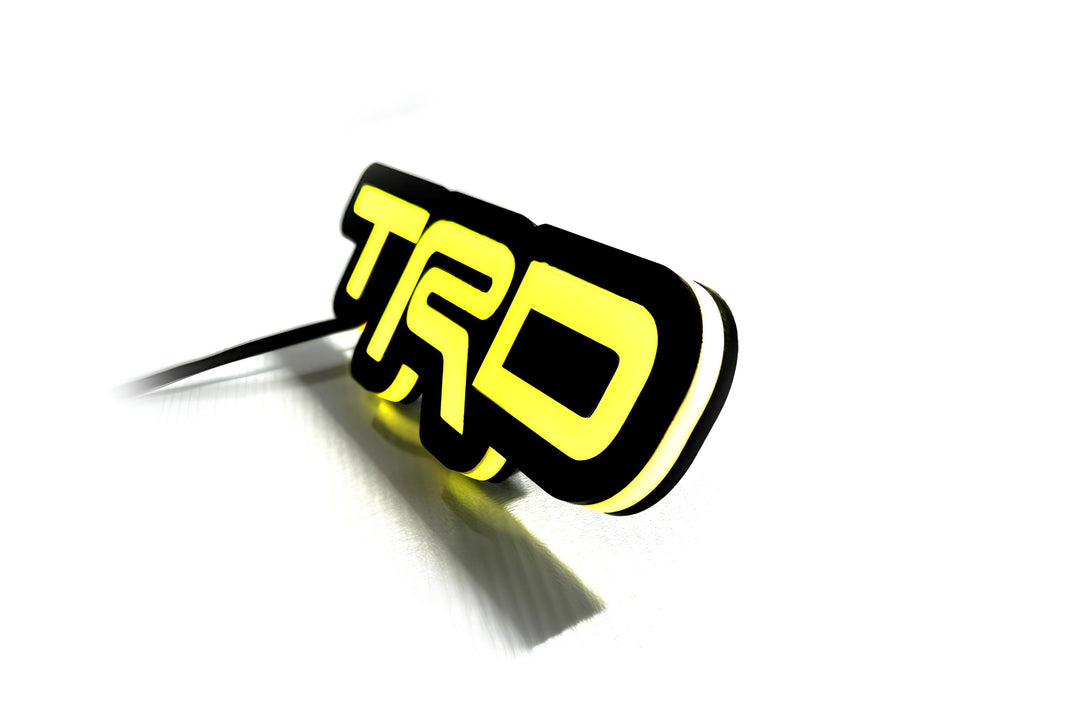 Toyota Illuminated LED Radiator Grille Emblems and Badges with TRD logo Toyota Led Emblems decoinfabric