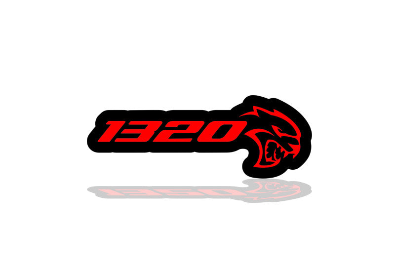 Dodge Illuminated LED Radiator Grille Emblems and Badges with 1320 Hellcat logo Dodge Led emblems decoinfabric