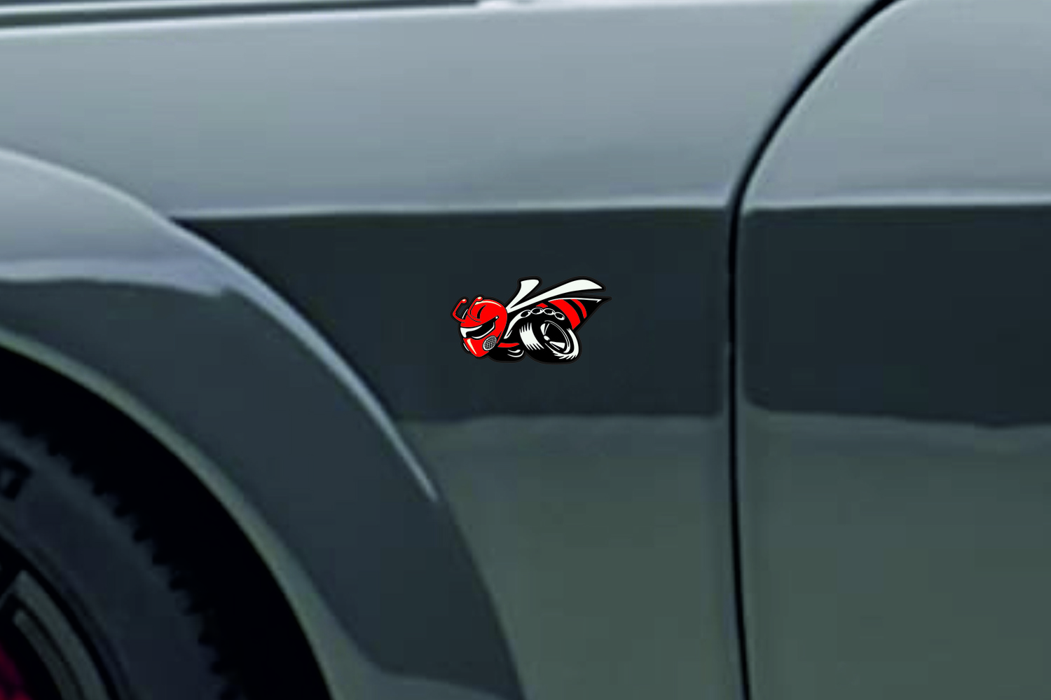 Dodge emblem for fenders with 1320 Scat Pack logo (type 3) Dodge emblems decoinfabric