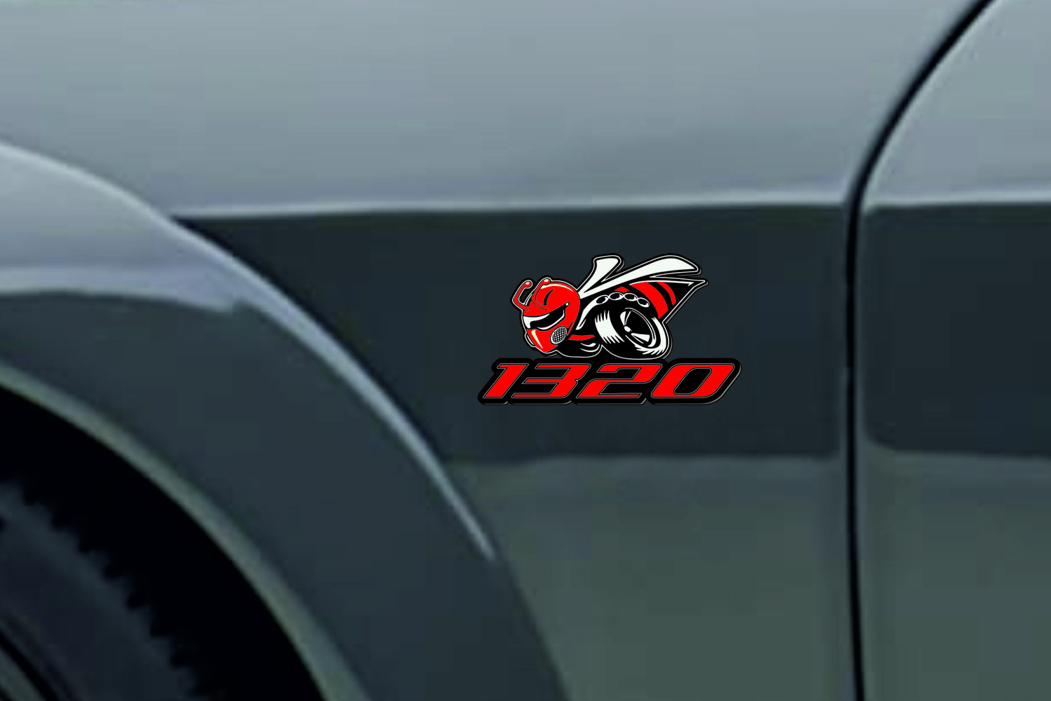 DODGE emblem for fenders with 1320 Scat Pack logo (type 4)