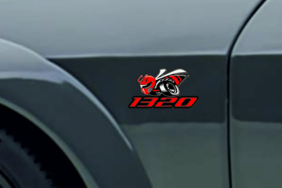 Dodge emblem for fenders with 1320 Scat Pack logo (type 4) Dodge emblems decoinfabric