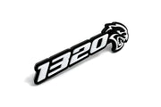 DODGE Radiator grille emblem with 1320 Hellcat logo Dodge emblems decoinfabric