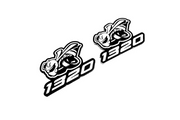 Dodge Emblem & Badges set with 1320 Scat Pack logo (Type 2) Dodge emblems decoinfabric BLACK WHITE