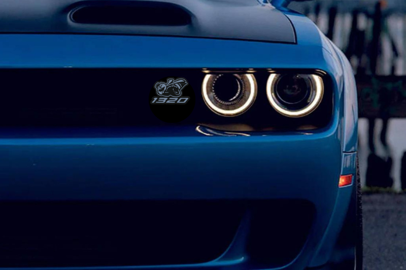 Dodge Emblem & Badge Set - Grille and Tailgate 1320 Scat Pack logo (Type 2) Dodge emblems decoinfabric