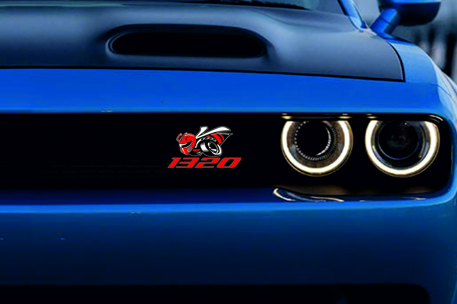 Dodge Emblem & Badges set with 1320 Scat Pack logo (Type 4)