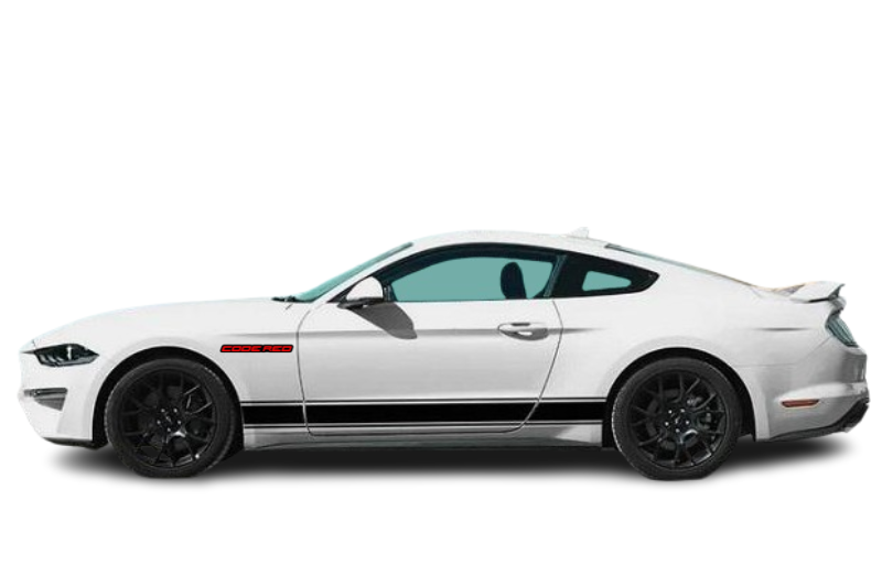 Ford Mustang Emblem & Badges set with Code Red logo Ford emblems decoinfabric