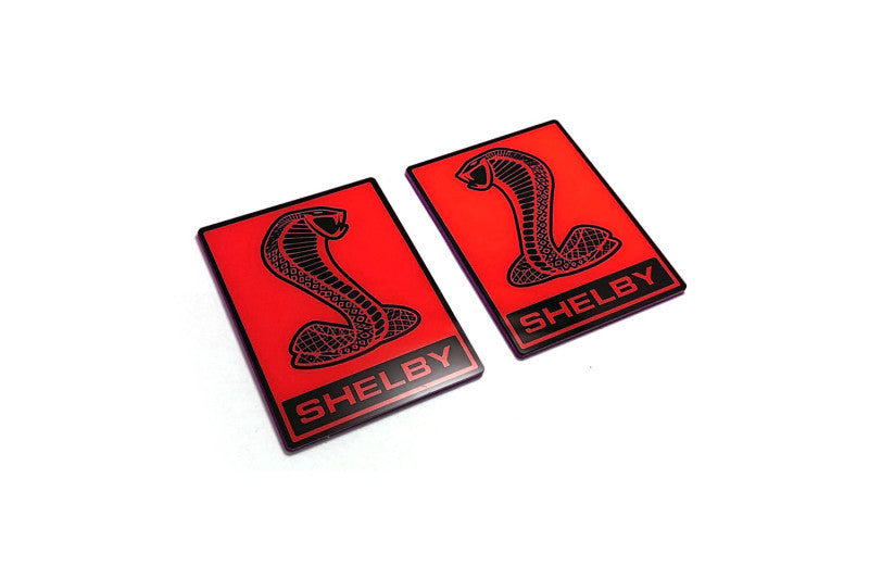 Ford Mustang emblem for fenders with Snake Shelby logo