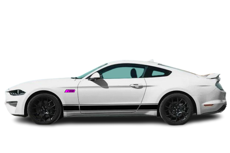 Ford Mustang Emblem & Badges set with Roush Stage 3 logo Ford emblems decoinfabric
