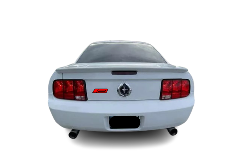 Ford Mustang tailgate trunk rear emblem with Roush Stage 2 logo Ford emblems decoinfabric