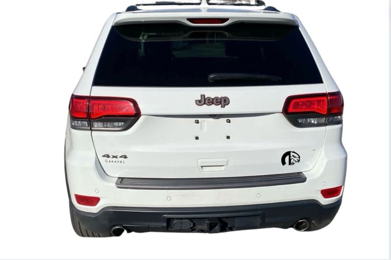 Jeep tailgate trunk rear emblem with Mopar Hellcat logo Jeep emblems decoinfabric