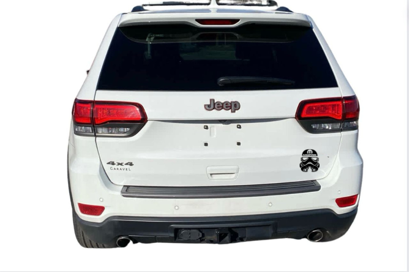 Jeep tailgate trunk rear emblem with Storm Trooper Mopar logo Jeep emblems decoinfabric