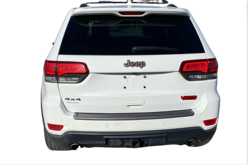 Jeep tailgate trunk rear emblem with Mopar or No Car logo Chrysler emblems decoinfabric