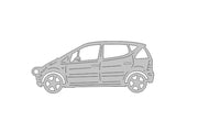 Keychain for Mercedes A-Class W168 1997-2004 (type STEEL) Keychains opdesign