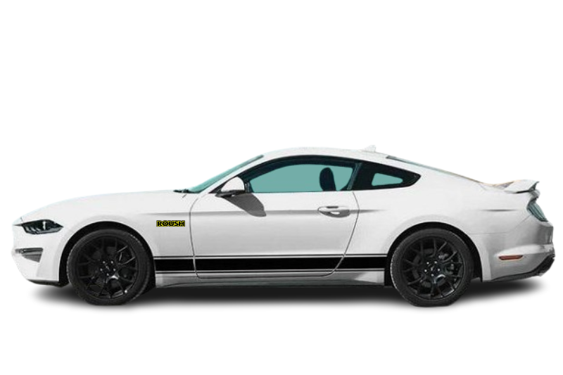 Ford Mustang emblem for fenders with ROUSH logo (Type 4) Ford emblems decoinfabric