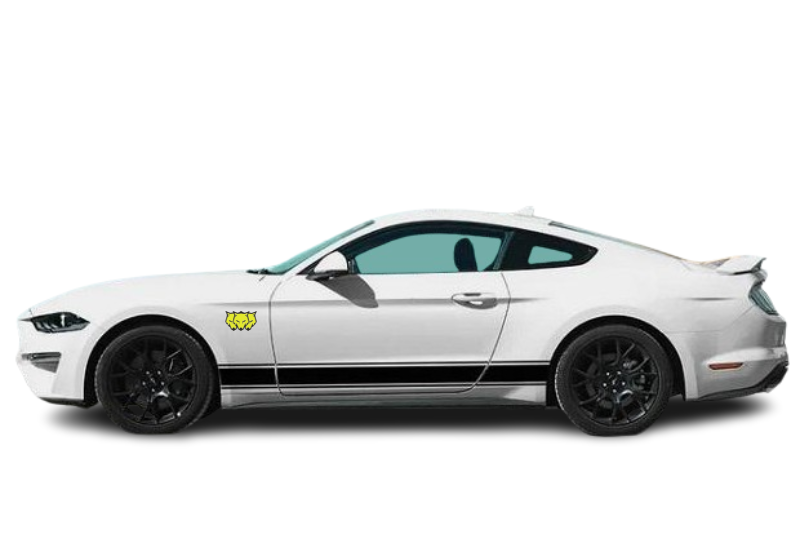 Ford Mustang Emblem & Badges set with Coyote logo (type 13) Ford emblems decoinfabric