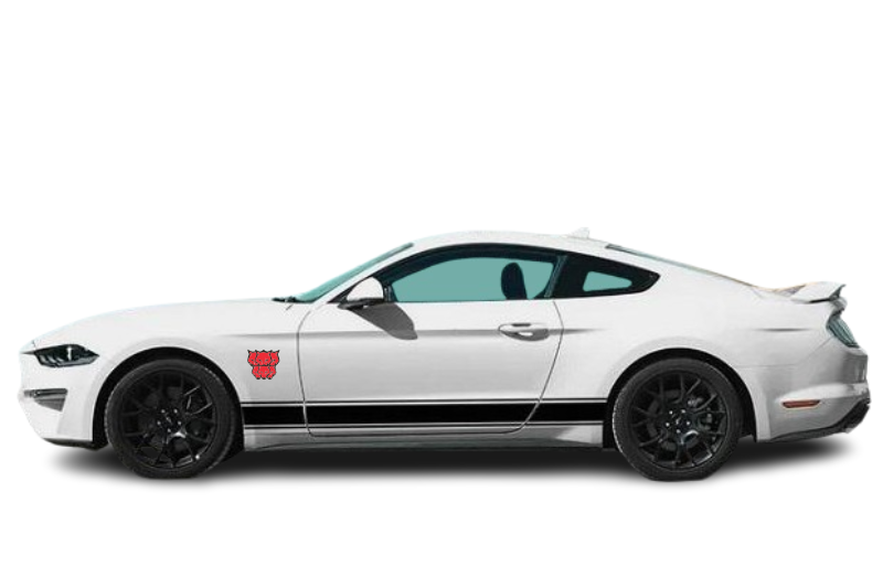 Ford Mustang Emblem & Badges set with Coyote logo (type 14) Ford emblems decoinfabric