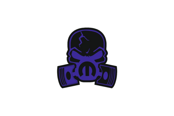 DODGE Radiator grille emblem with Mopar Piston Gas Mask logo