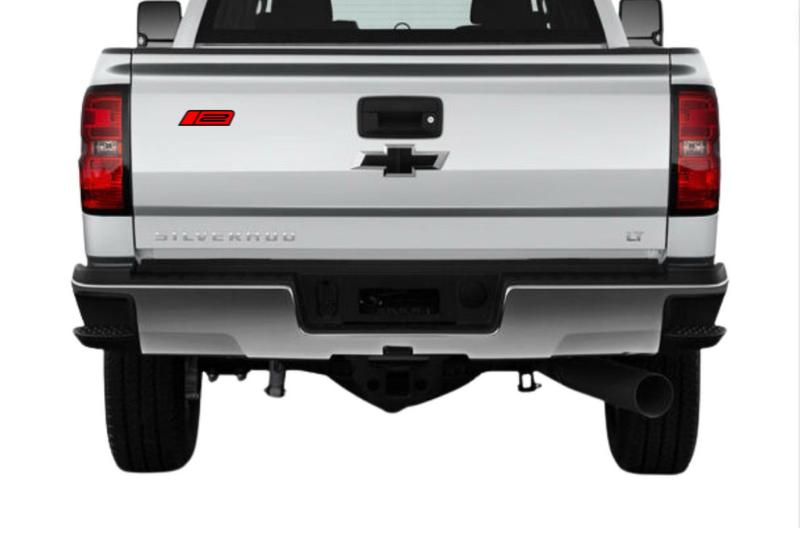 Chevrolet tailgate trunk rear emblem with ROUSH Stage 2 logo Chevrolet emblems decoinfabric