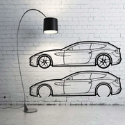 Metal Car Wall art Decor Ferrari FF 2011-2016 (type SIDE) Ferrari Wall Art Decoin Fabric