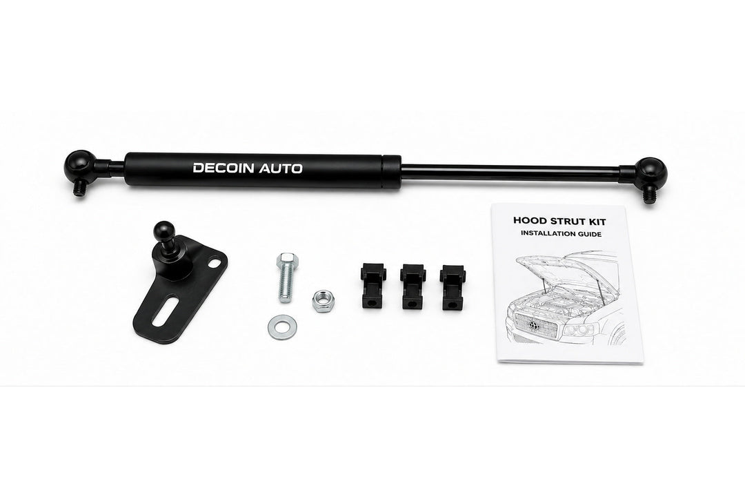 Complete vehicle-specific hood strut installation kit