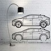 Metal Car Wall art Decor Jaguar I-Pace 2018+ (type SIDE) Jaguar Wall Art Decoin Fabric
