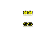 Chevrolet Emblem & Badge Set - Grille and Tailgate SS logo (Type 2) Chevrolet emblems decoinfabric YELLOW