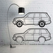 Metal Car Wall art Decor Range Rover III 2002-2012 (type SIDE) Range Rover Wall Art Decoin Fabric