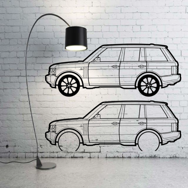 Metal Car Wall art Decor Range Rover III 2002-2012 (type SIDE)