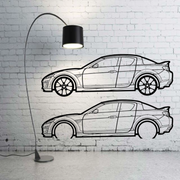 Metal Car Wall art Decor Mazda RX-8 2003-2012 (type SIDE) Mazda Wall Art Decoin Fabric