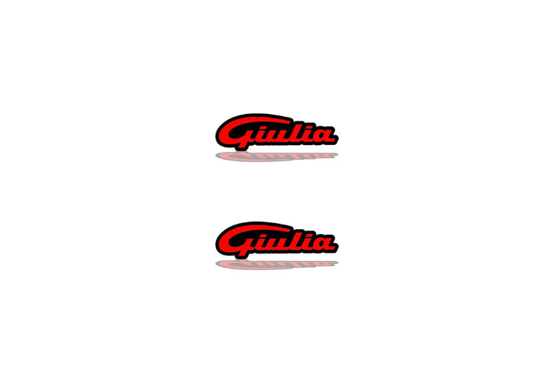 Alfa Romeo Emblem & Badge Set - Grille and Tailgate Giulia logo (Type 3) Alfa Romeo emblems decoinfabric RED