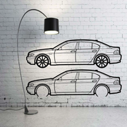 Metal Car Wall art Decor BMW 7 E65/66 2001-2008 (type SIDE) BMW Wall Art Decoin Fabric