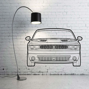Metal Car Wall art Decor Dodge Challenger 2008+ (type FRONT) Dodge Wall Art Decoin Fabric